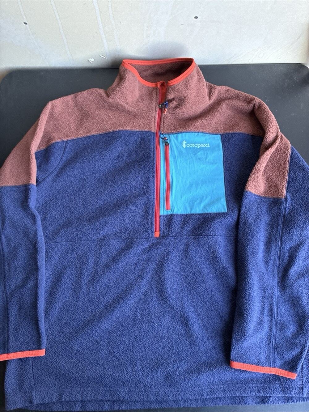 Cotopaxi Fleece Pullover Mens 2XL Multicolor 1/4 Zip Pocket Hiking Outdoor